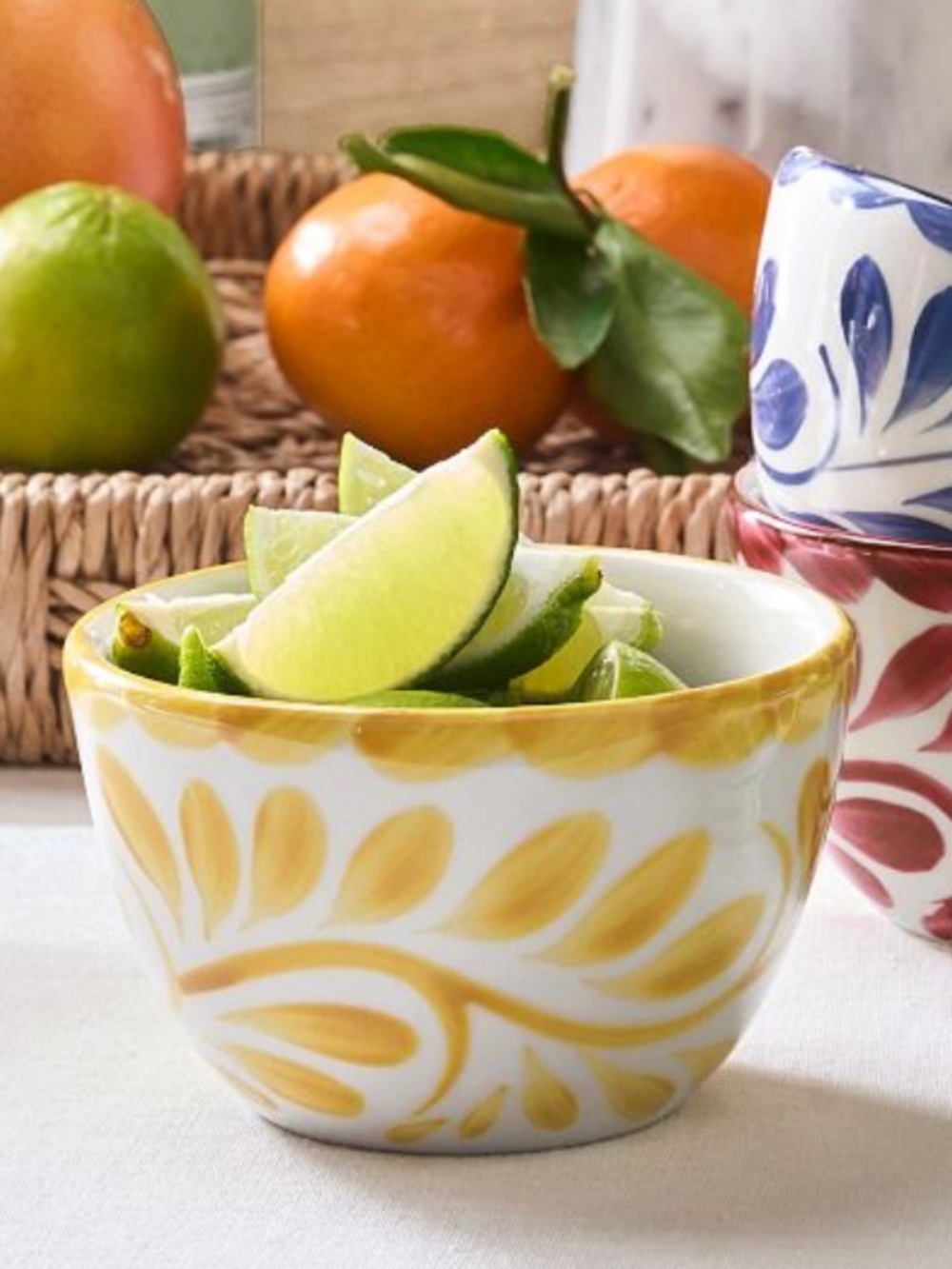 Pottery Barn | Puebla Porcelain Condiment Bowls | Set of two Yellow